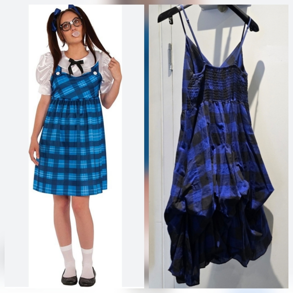 🎃Nerdy Halloween Costume Inspiration | Checkered Midi Dress